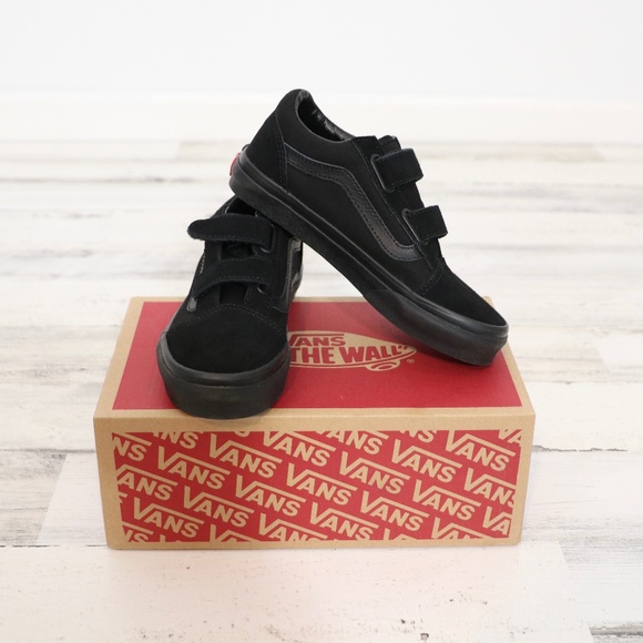 Vans Little Kids Old Skool V Shoe Black 2 Little Kid New
